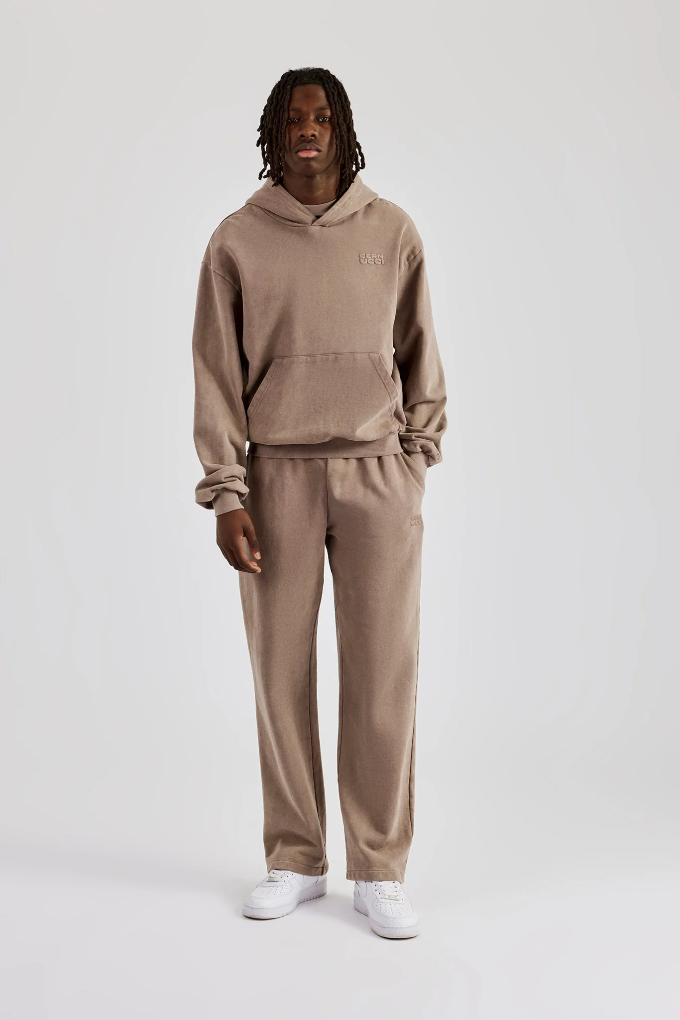 Washed Straight Leg Jogger - Taupe - Image 10