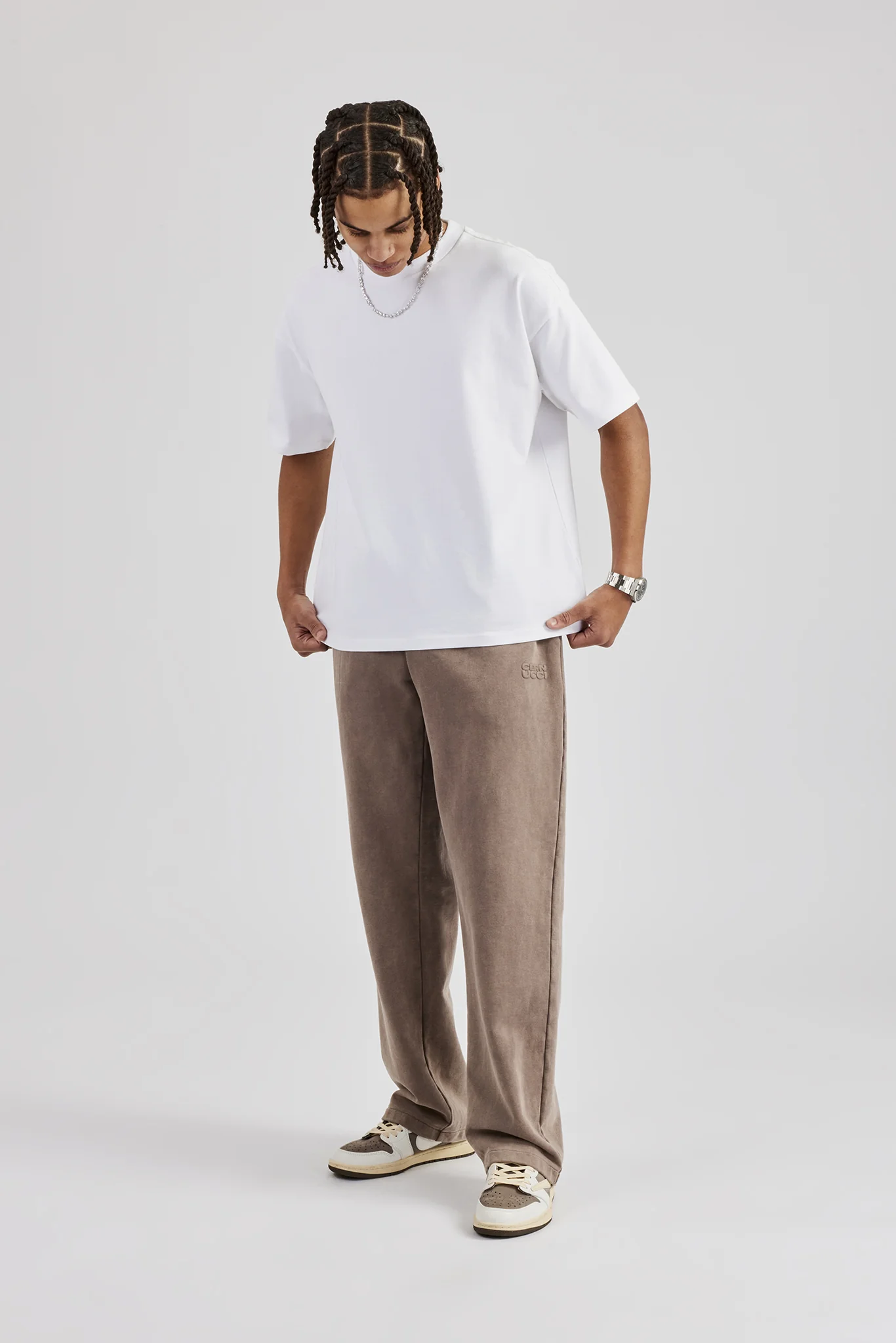 Washed Straight Leg Jogger - Taupe - Image 14