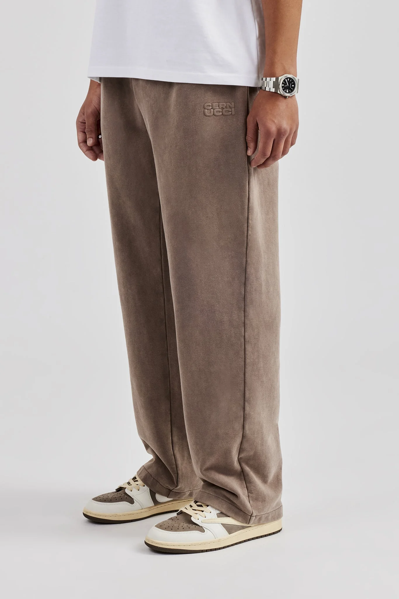 Washed Straight Leg Jogger - Taupe - Image 6