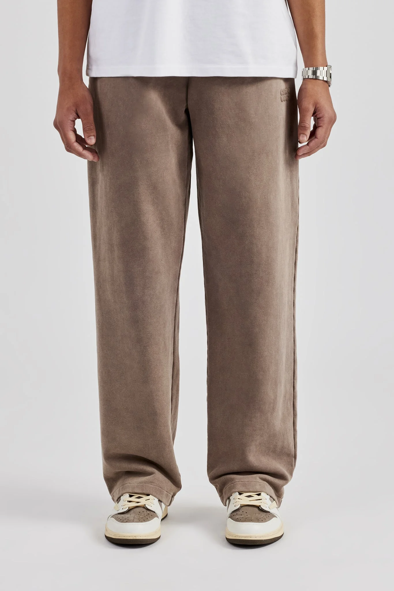 Washed Straight Leg Jogger - Taupe - Image 7