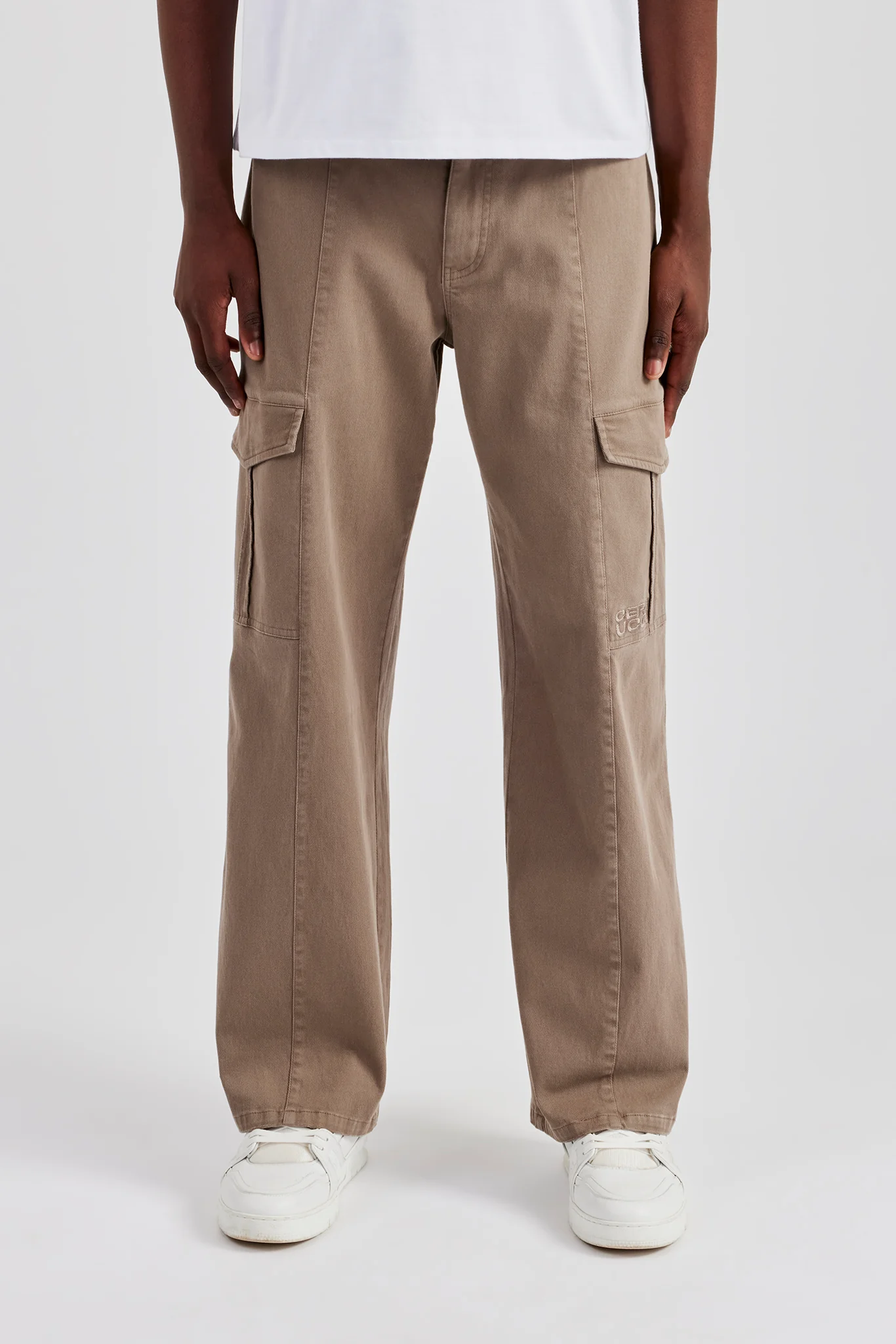 Washed Twill Trouser - Brown - Image 2