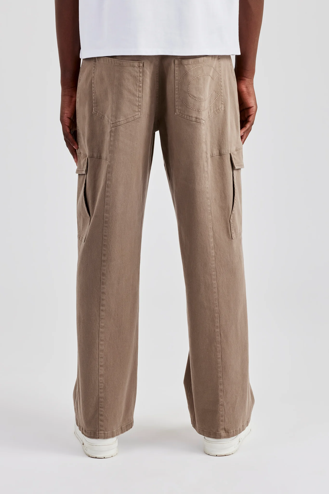 Washed Twill Trouser - Brown - Image 3