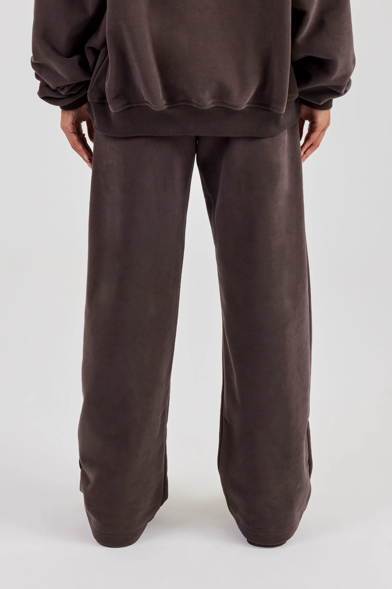 Wide Leg Jogger - Coffee - Image 3