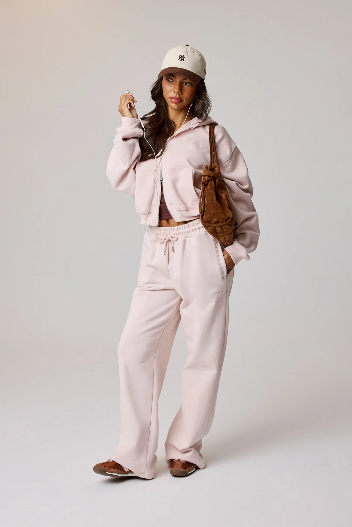 Wide Leg Jogger - Dusty Pink