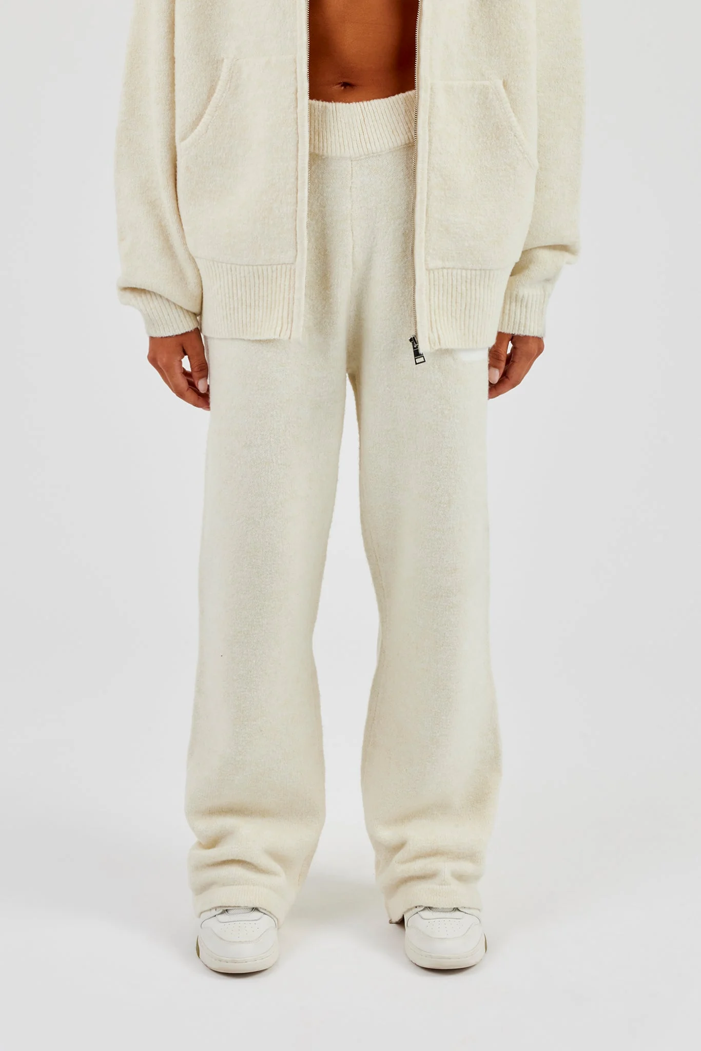 Wide Leg Knitted Jogger - Butter Yellow - Image 10