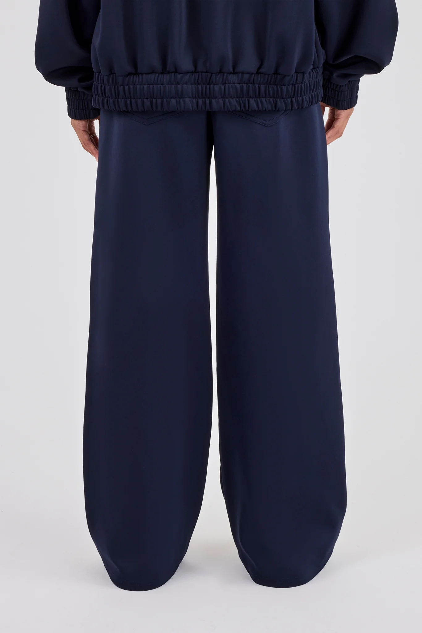 Wide Leg Varsity Panel Trouser - Navy - Image 3