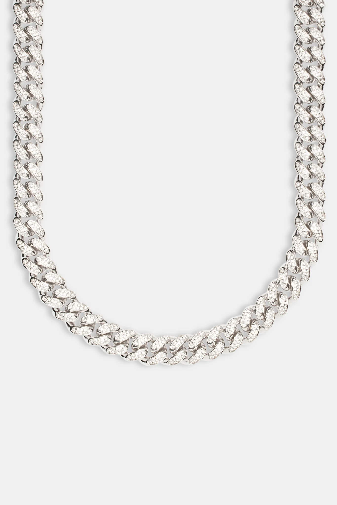 Womens 12mm Iced Out Cuban Chain - Image 2