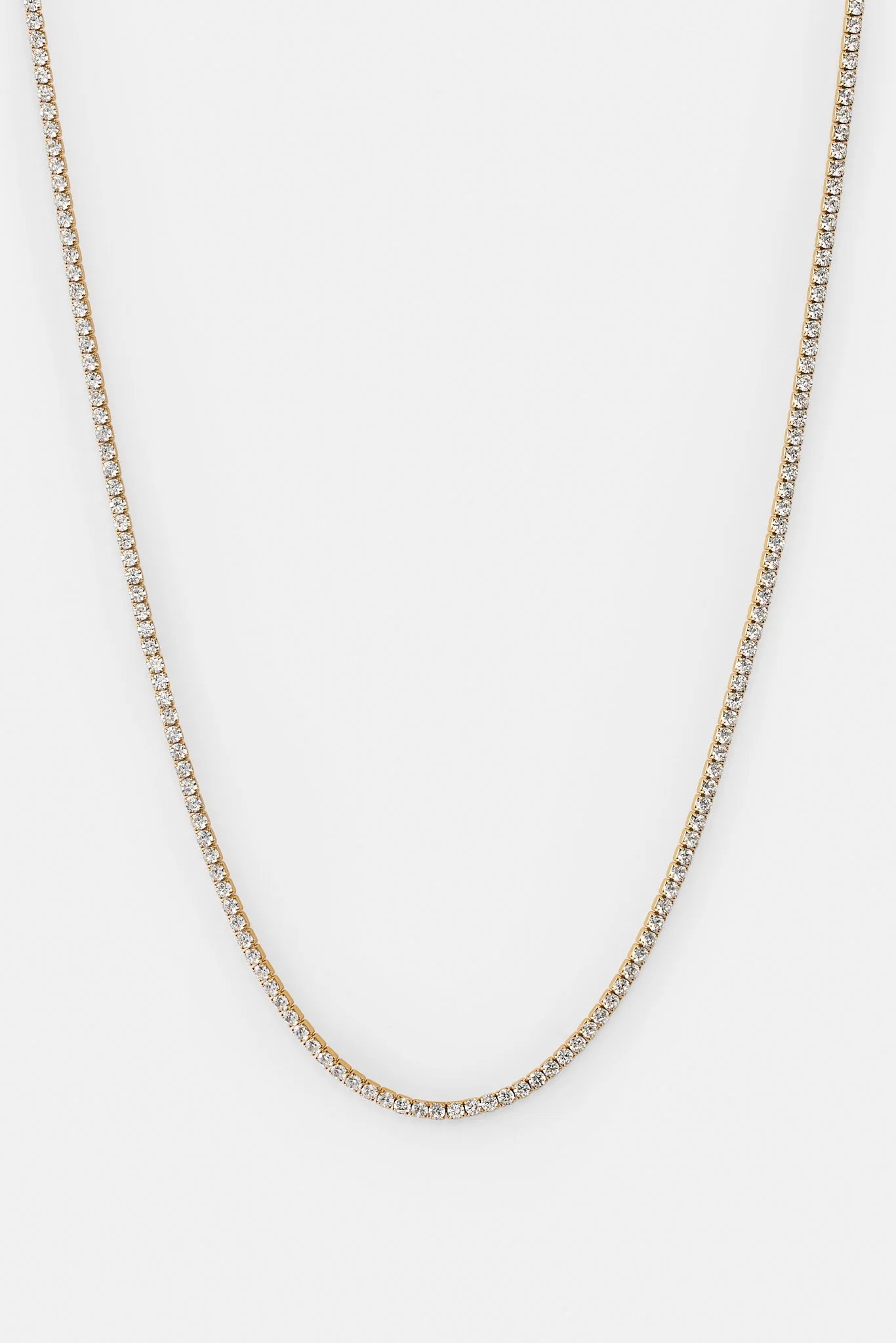 Womens Micro Tennis Chain - 2.5mm - Gold - Image 2
