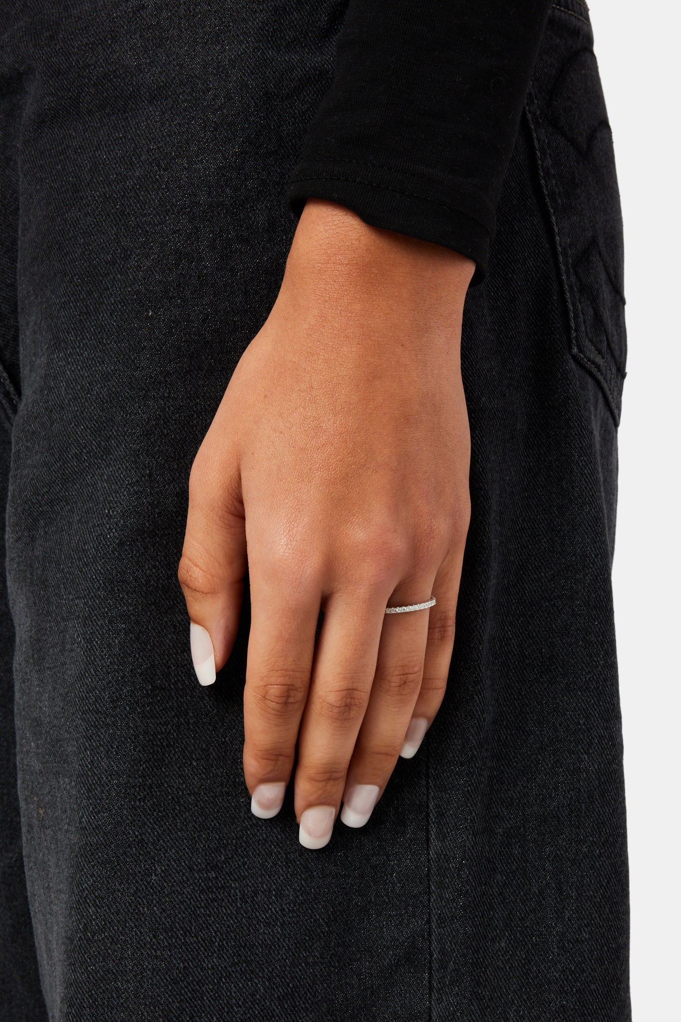 Womens 2mm 925 Clear CZ Tennis Ring - Image 2