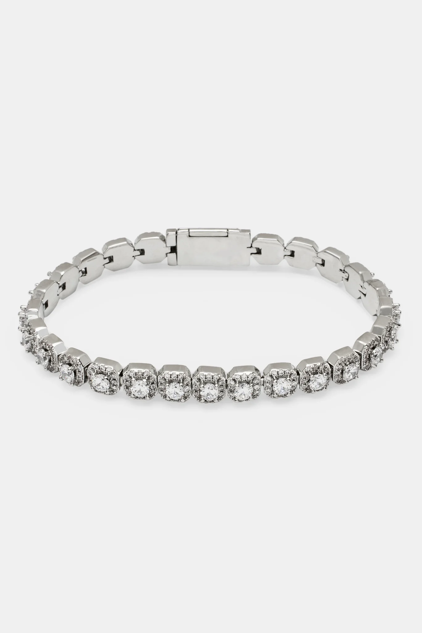 Womens 7mm Clustered Tennis Bracelet - Image 2
