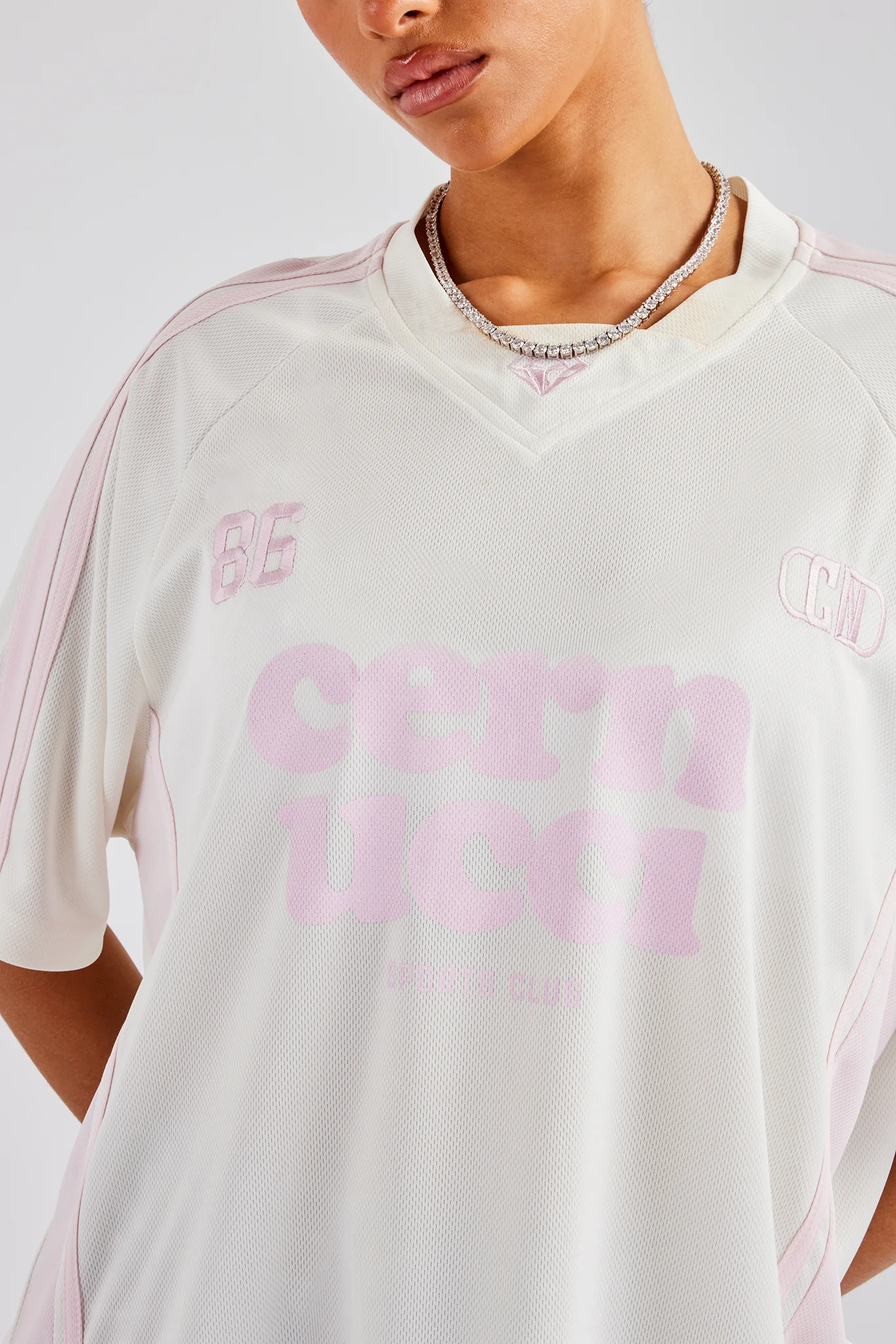 Cernucci Embroidered Football Top - Ecru - Image 3