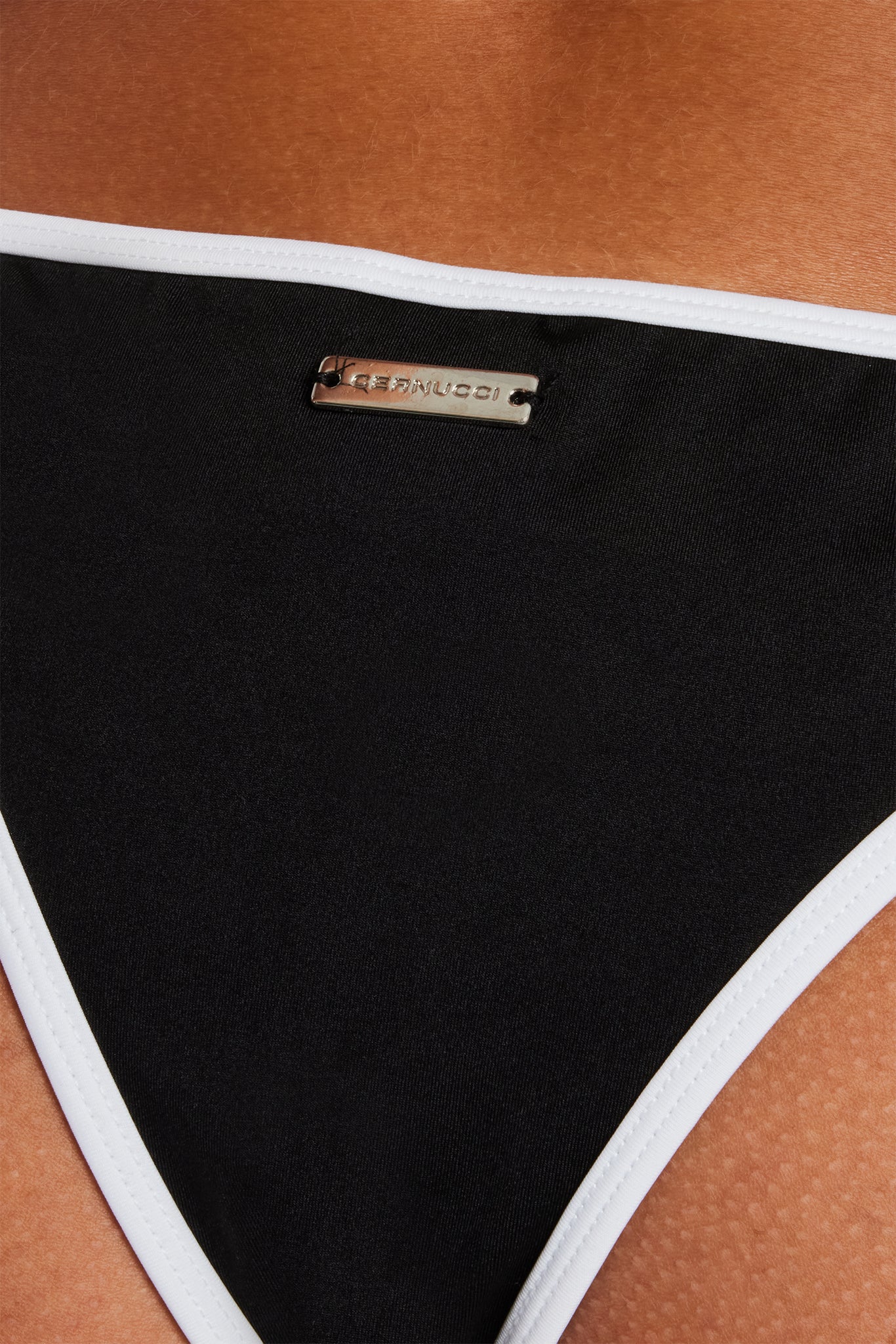 Womens Contrast Bikini Bottoms - Black - Image 3