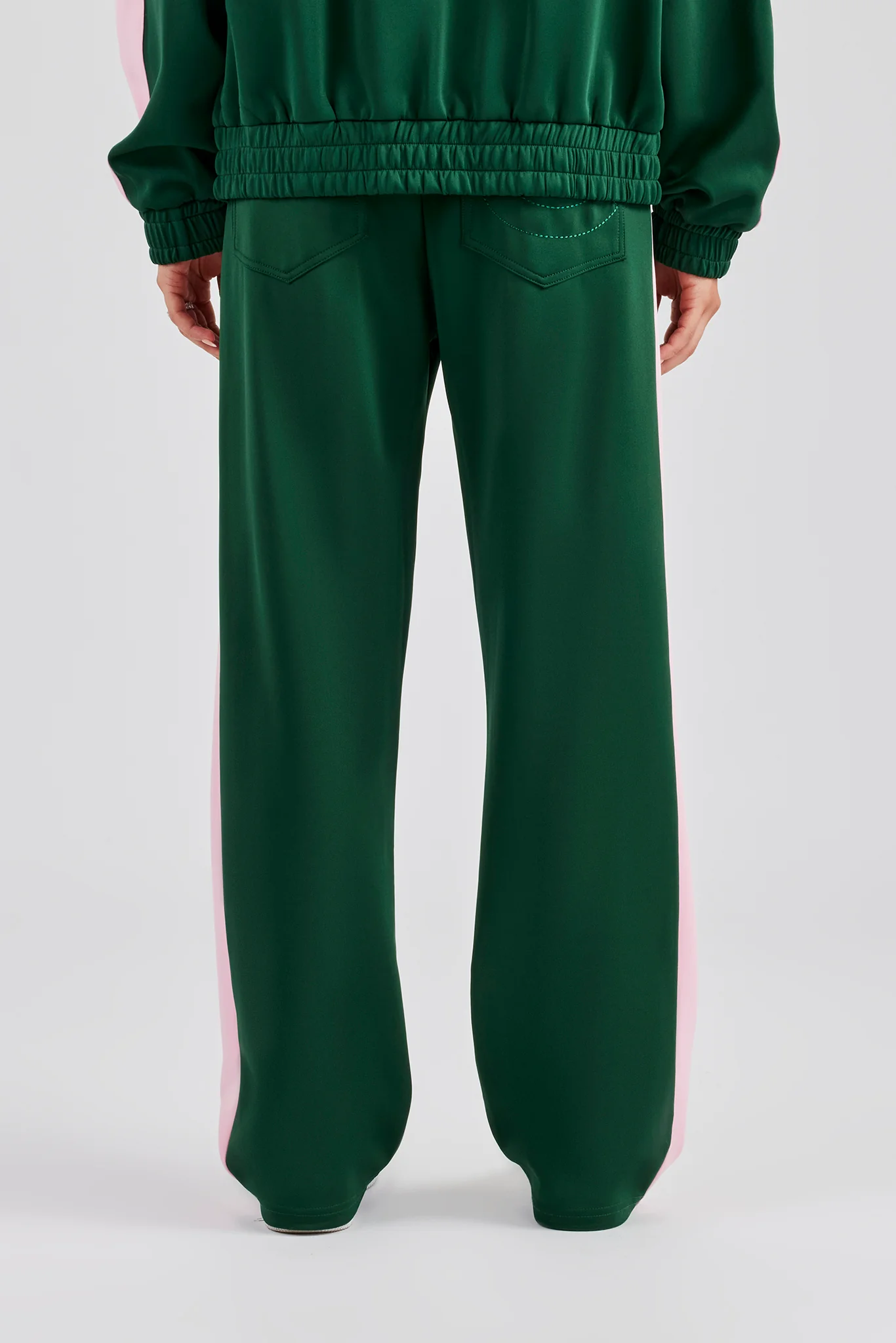 Womens Contrast Panel Track Pant - Green - Image 8
