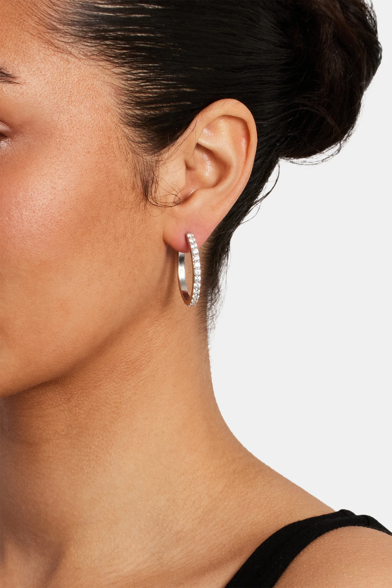 Iced Hoop Earrings - Image 2