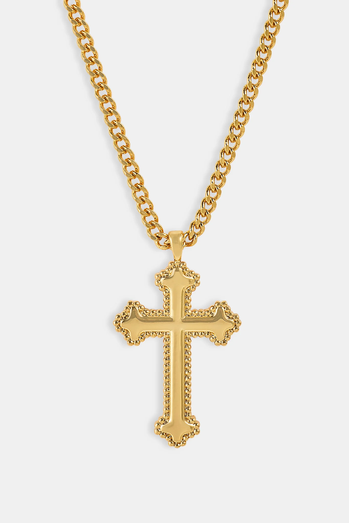 Polished Cross Necklace - 25mm - Image 3
