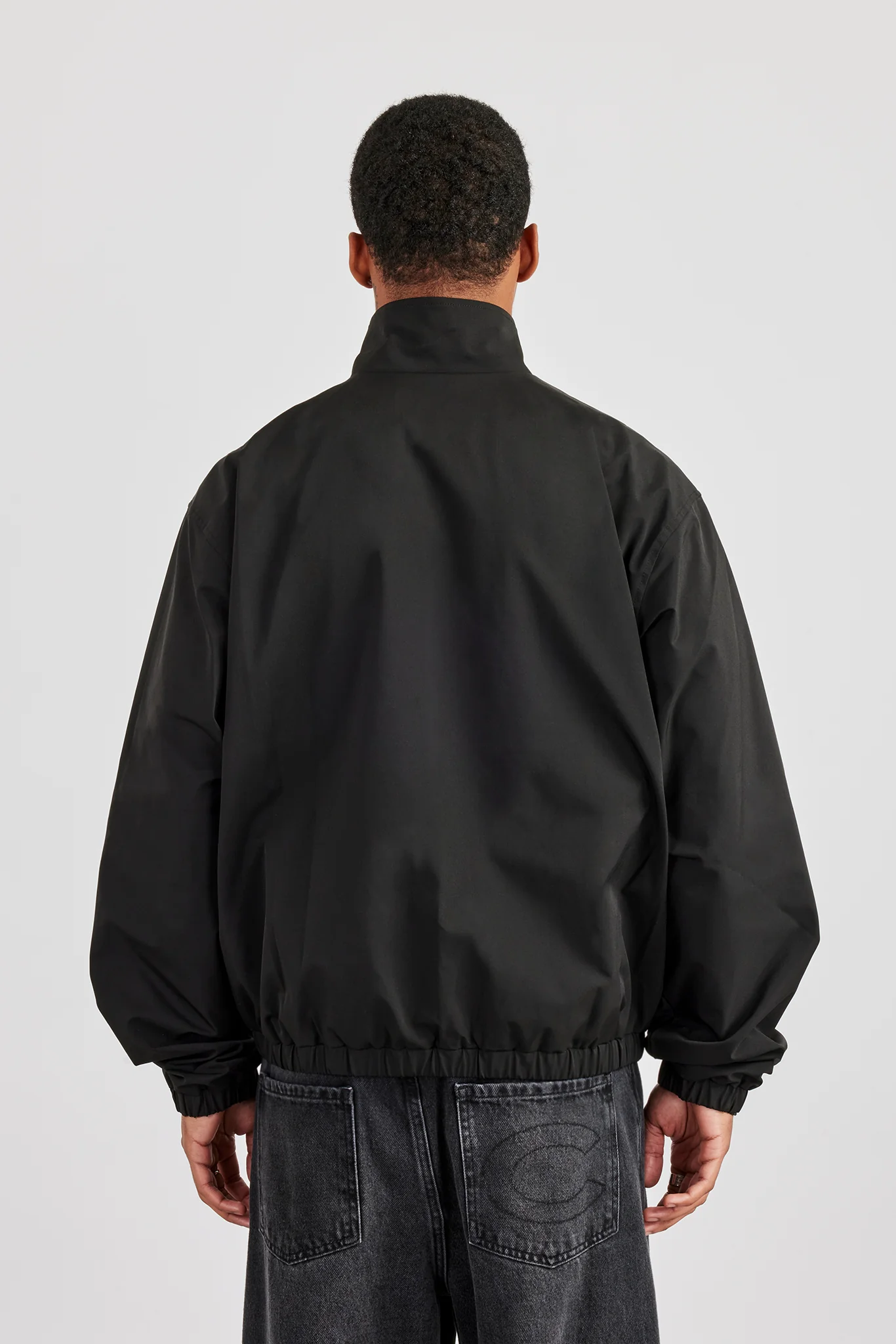Zip Funnel Neck Windbreaker - Black - Image 3