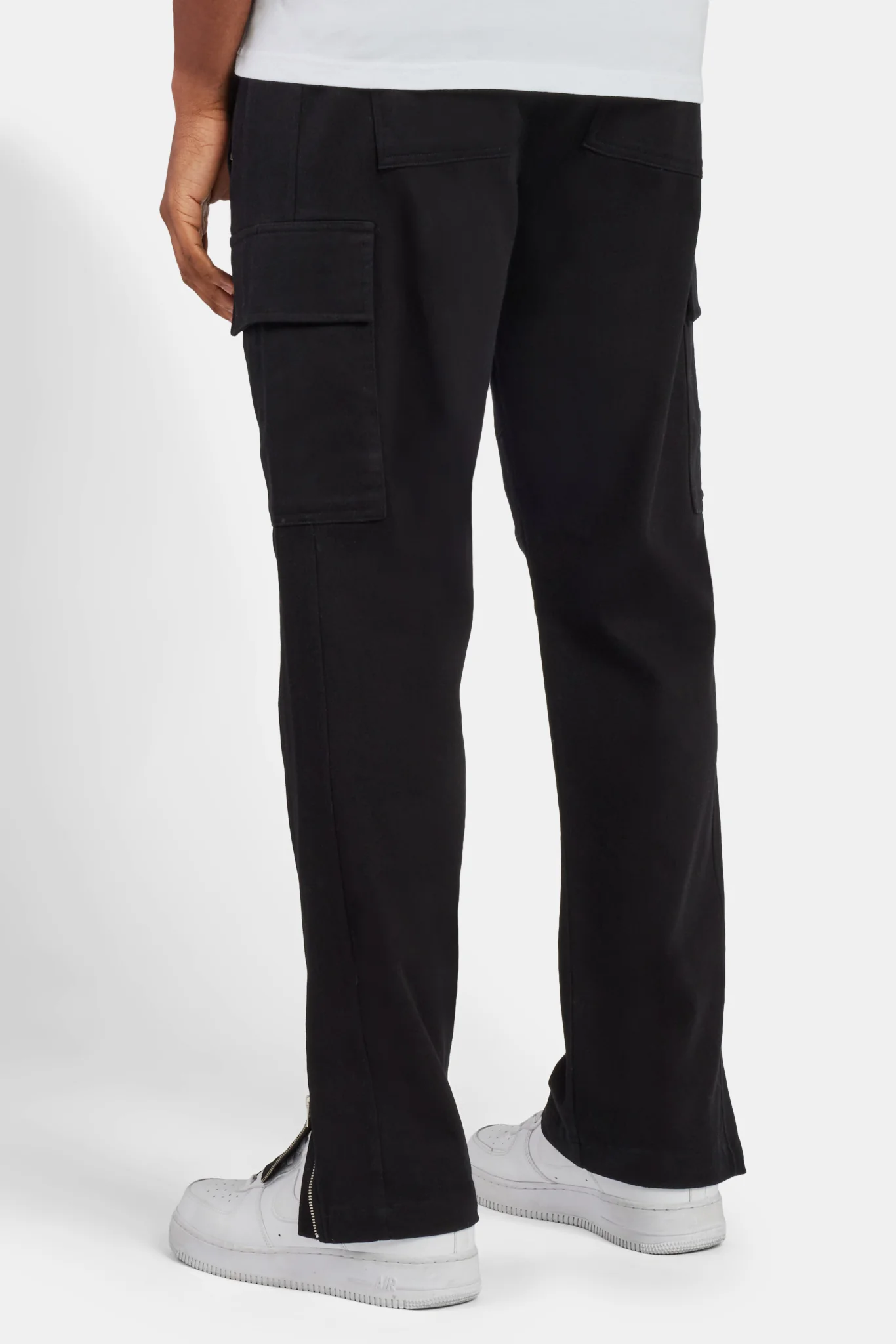 Zip Hem Cargo Trouser - Black - Image 4