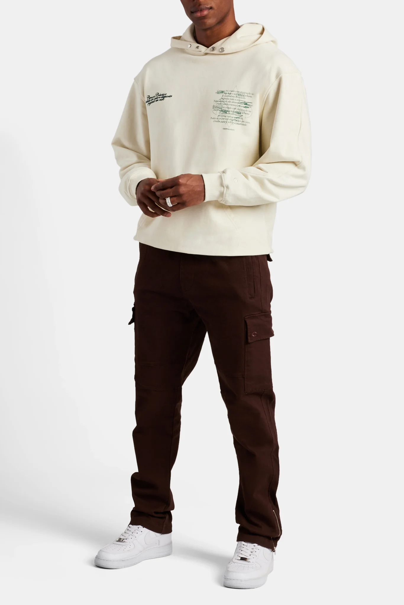 Zip Hem Cargo Trouser - Chocolate - Image 4