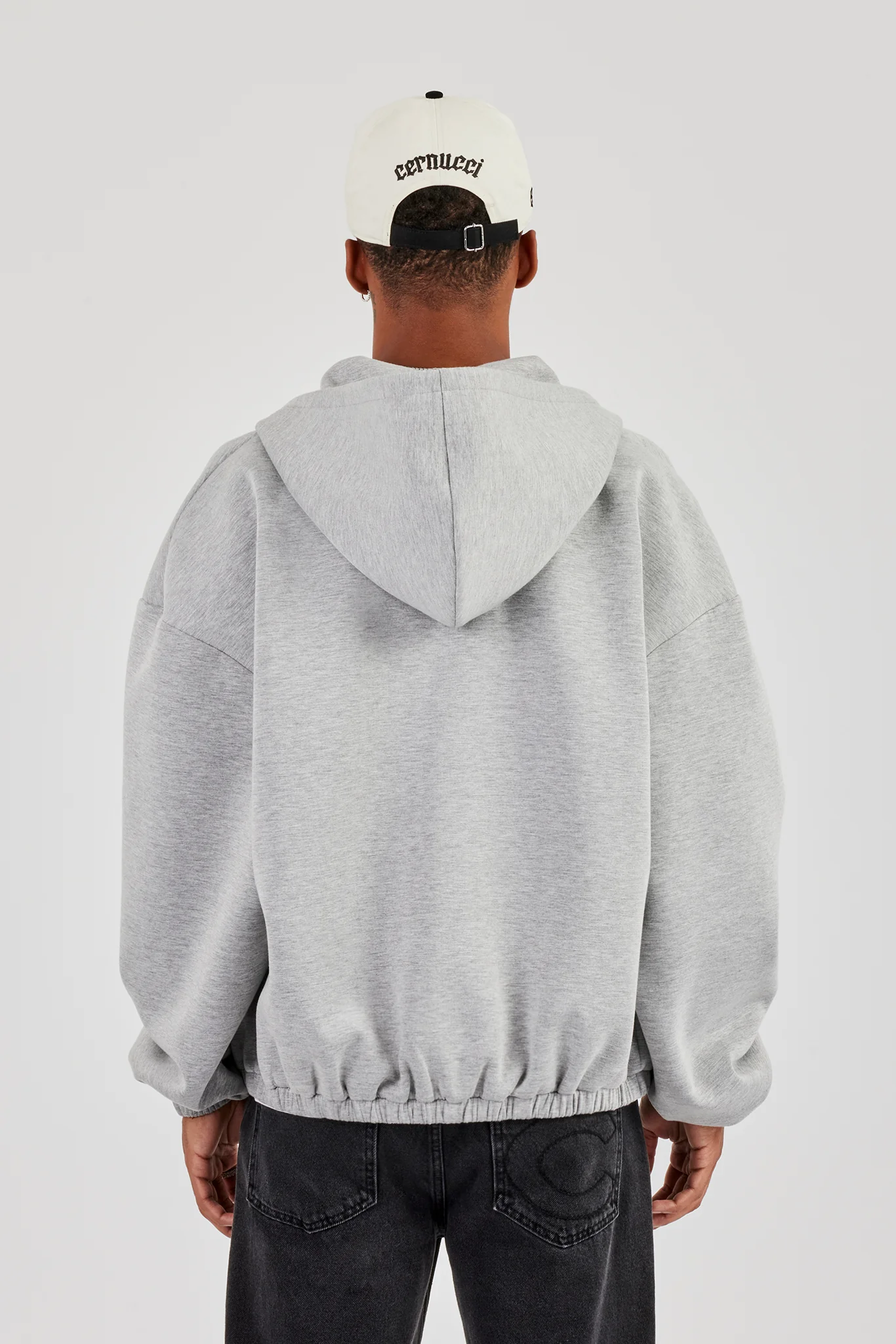 Zip Hooded Panelled Scuba Jacket - Image 4