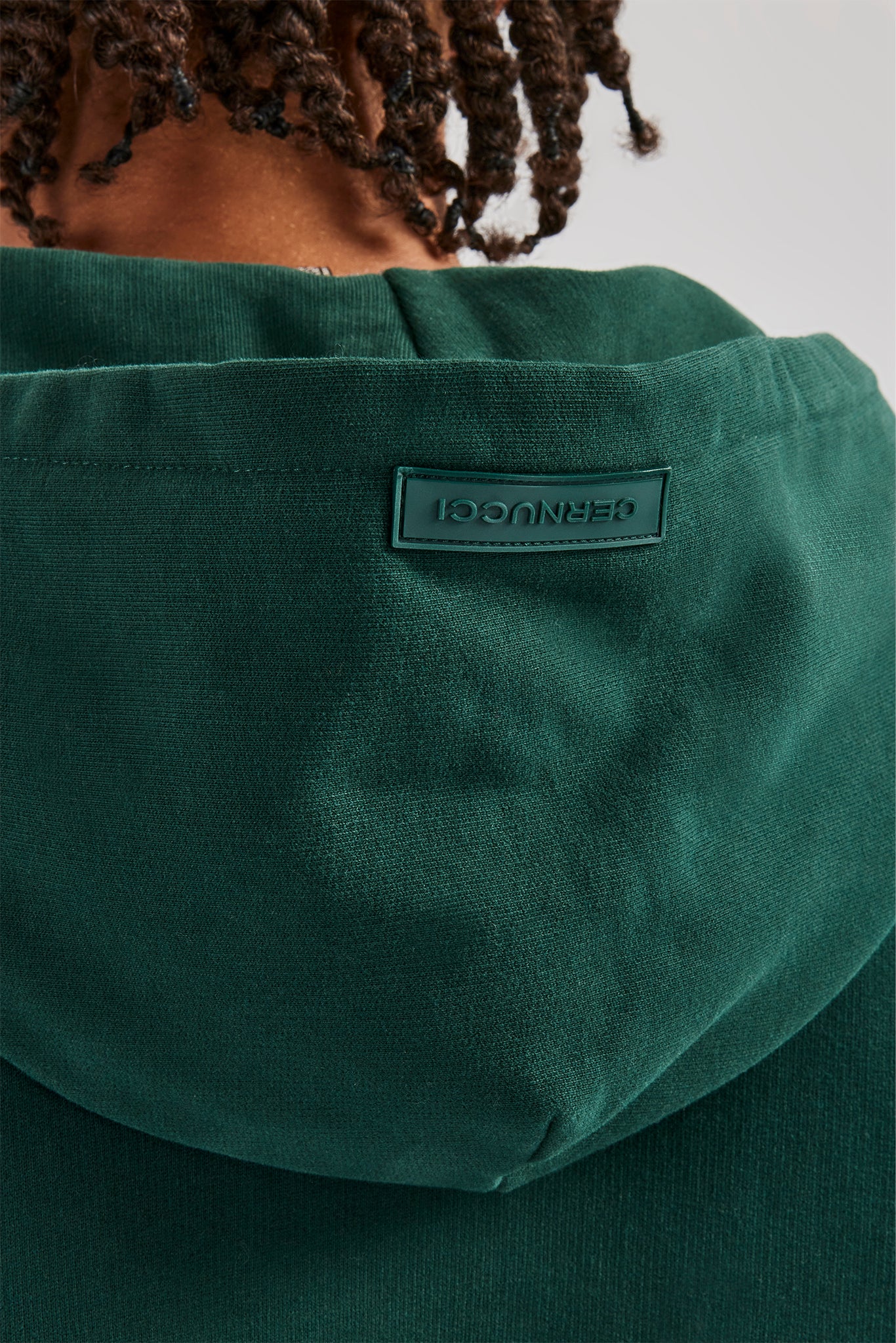 Zip Through Hoodie - Dark Green - Image 4