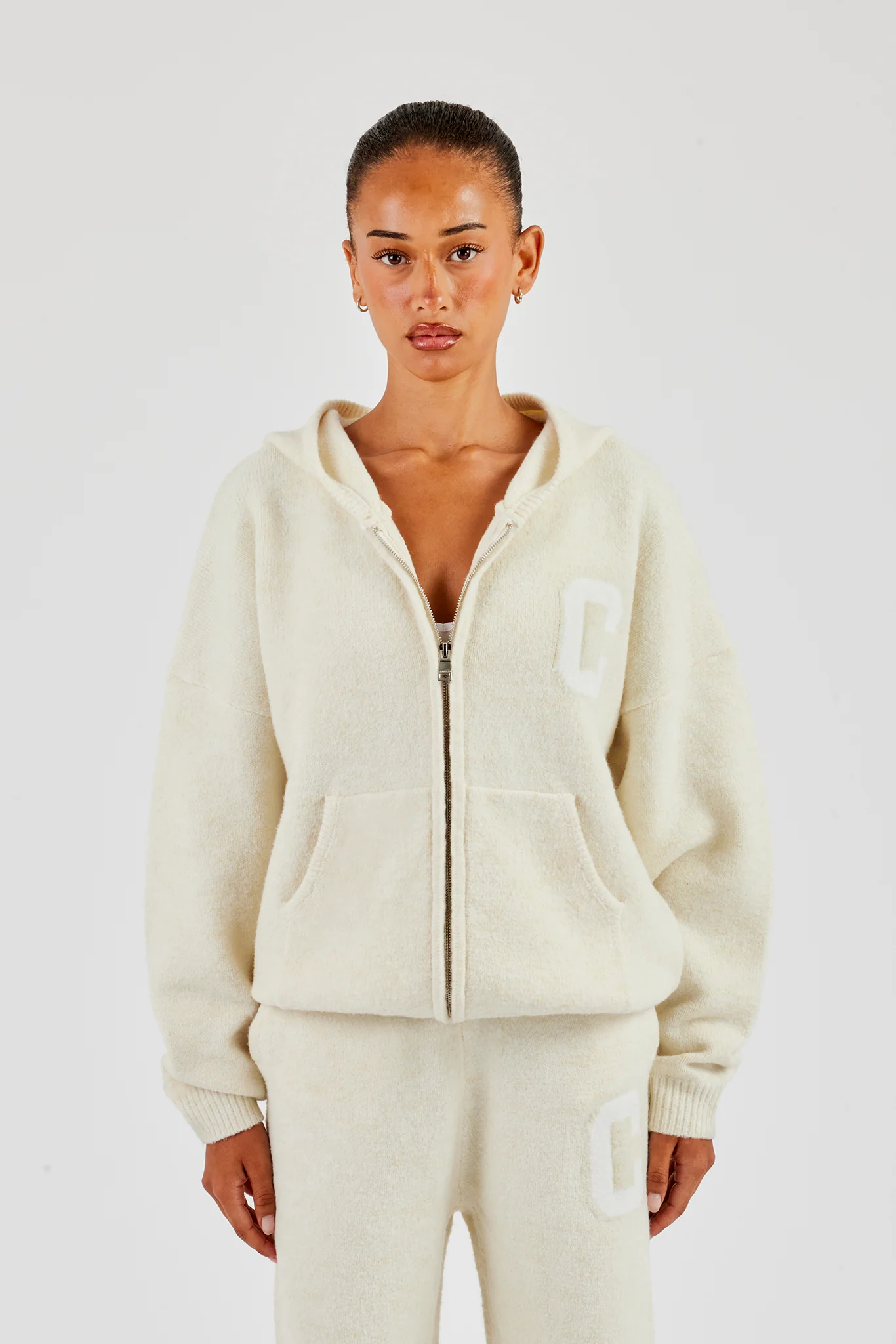 Zip Through Knitted Jumper - Butter Yellow - Image 7