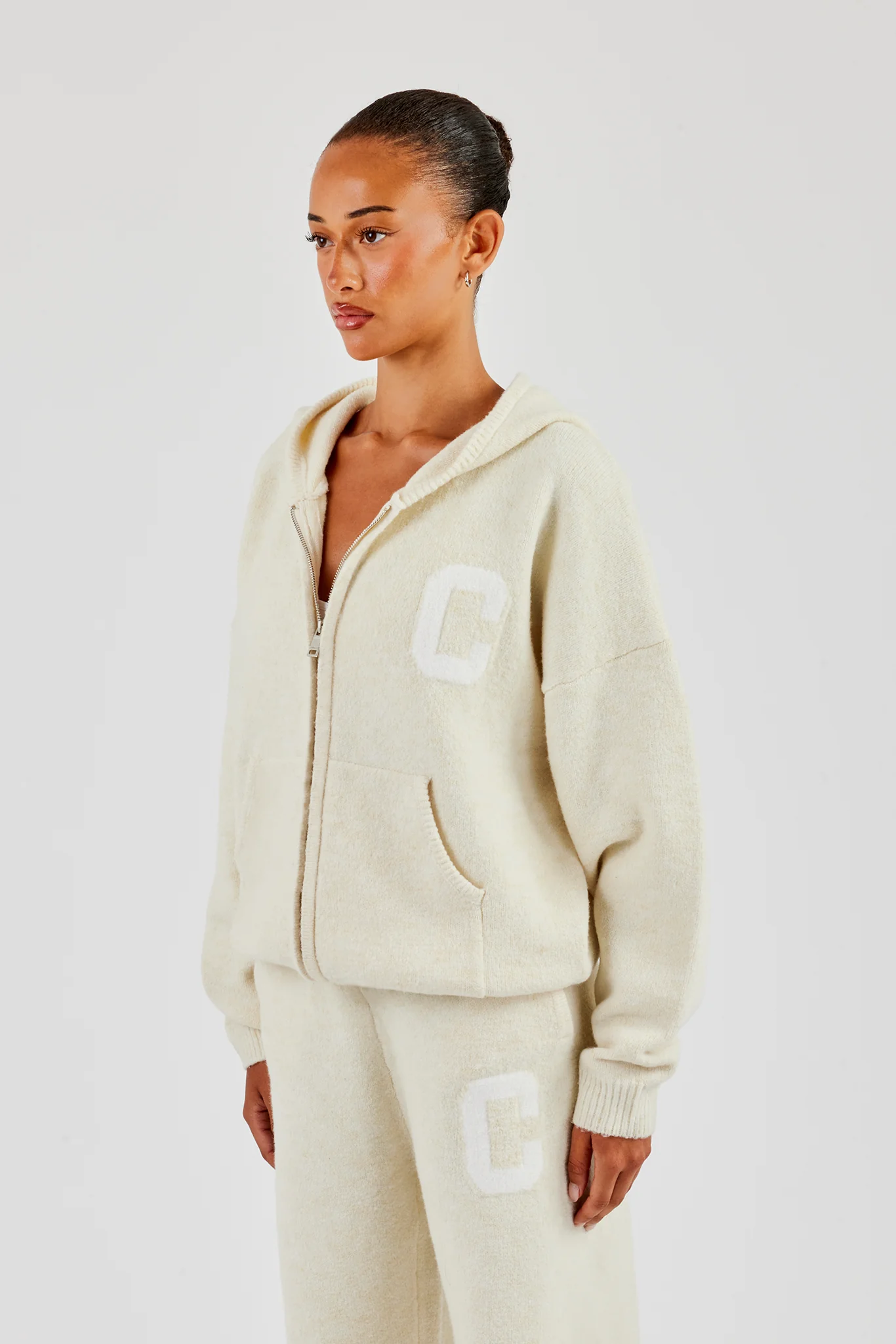 Zip Through Knitted Jumper - Butter Yellow - Image 9