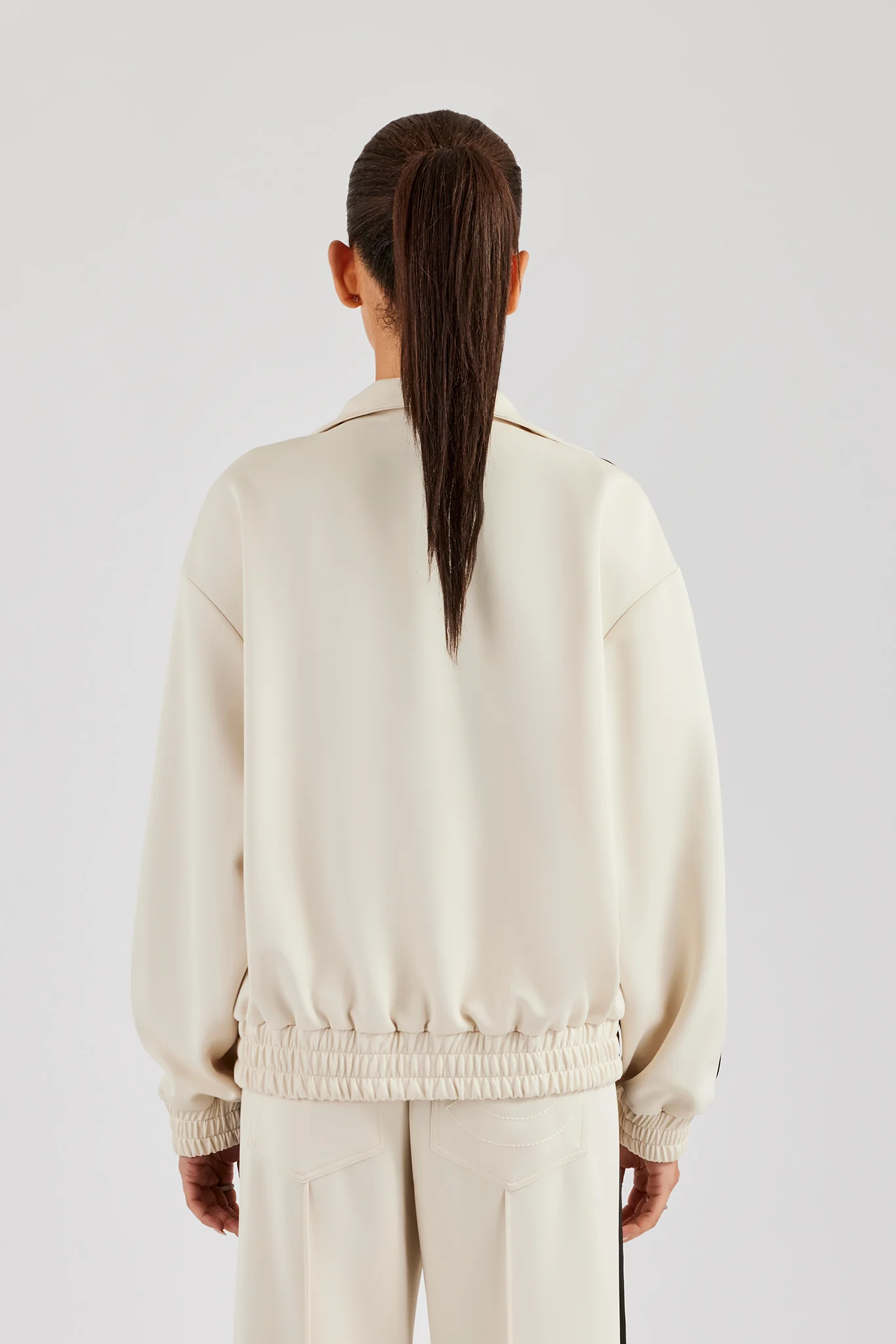 Zip Through Taping Track Jacket - Off White - Image 4