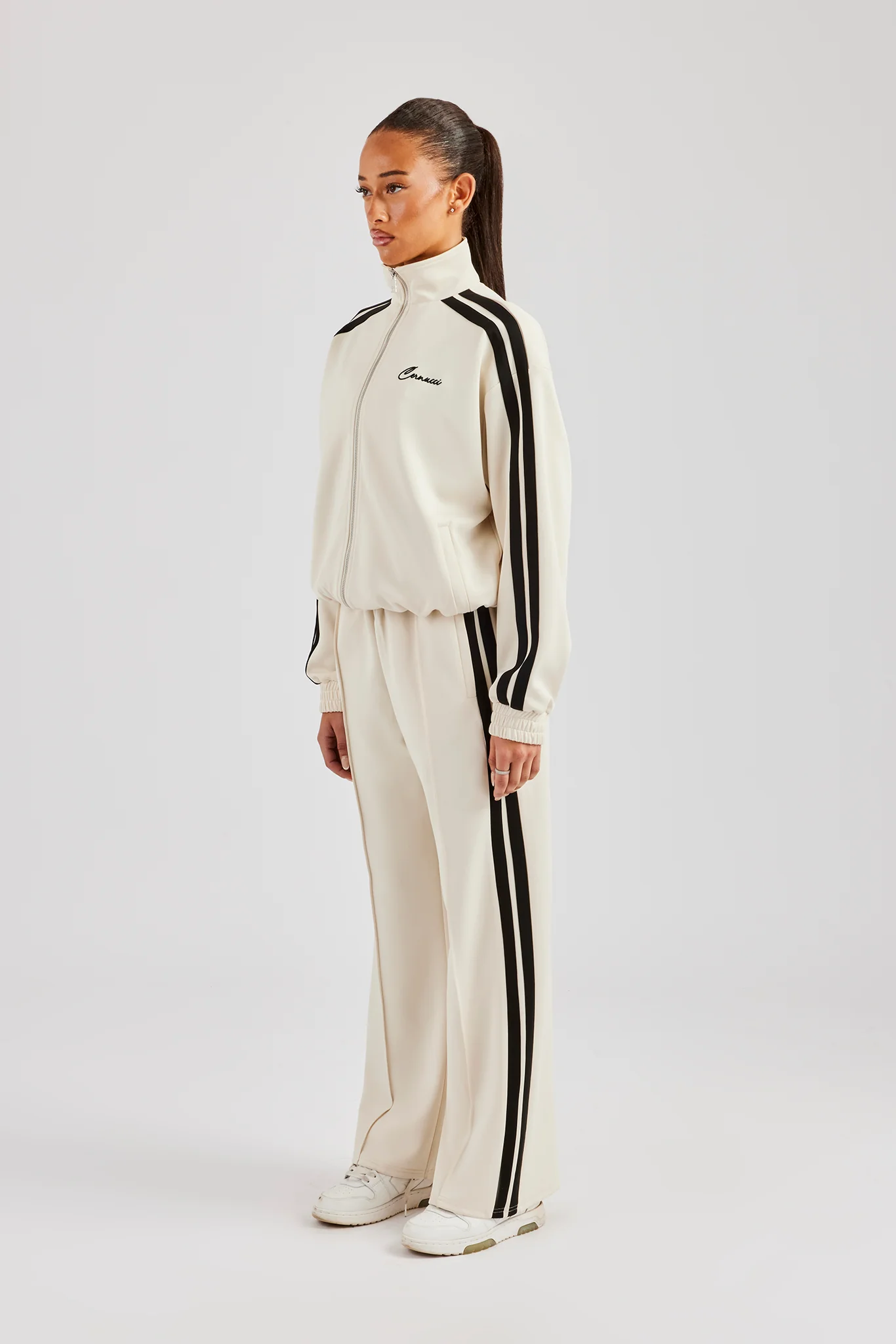 Zip Through Taping Tracksuit - Off White - Image 3