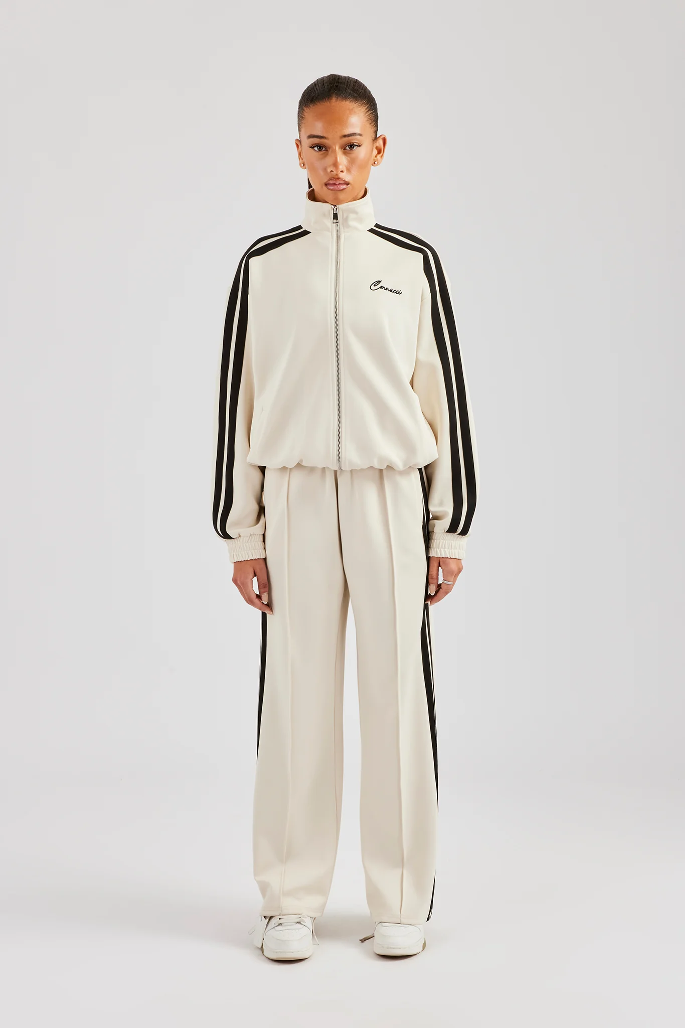 Zip Through Taping Tracksuit - Off White - Image 4