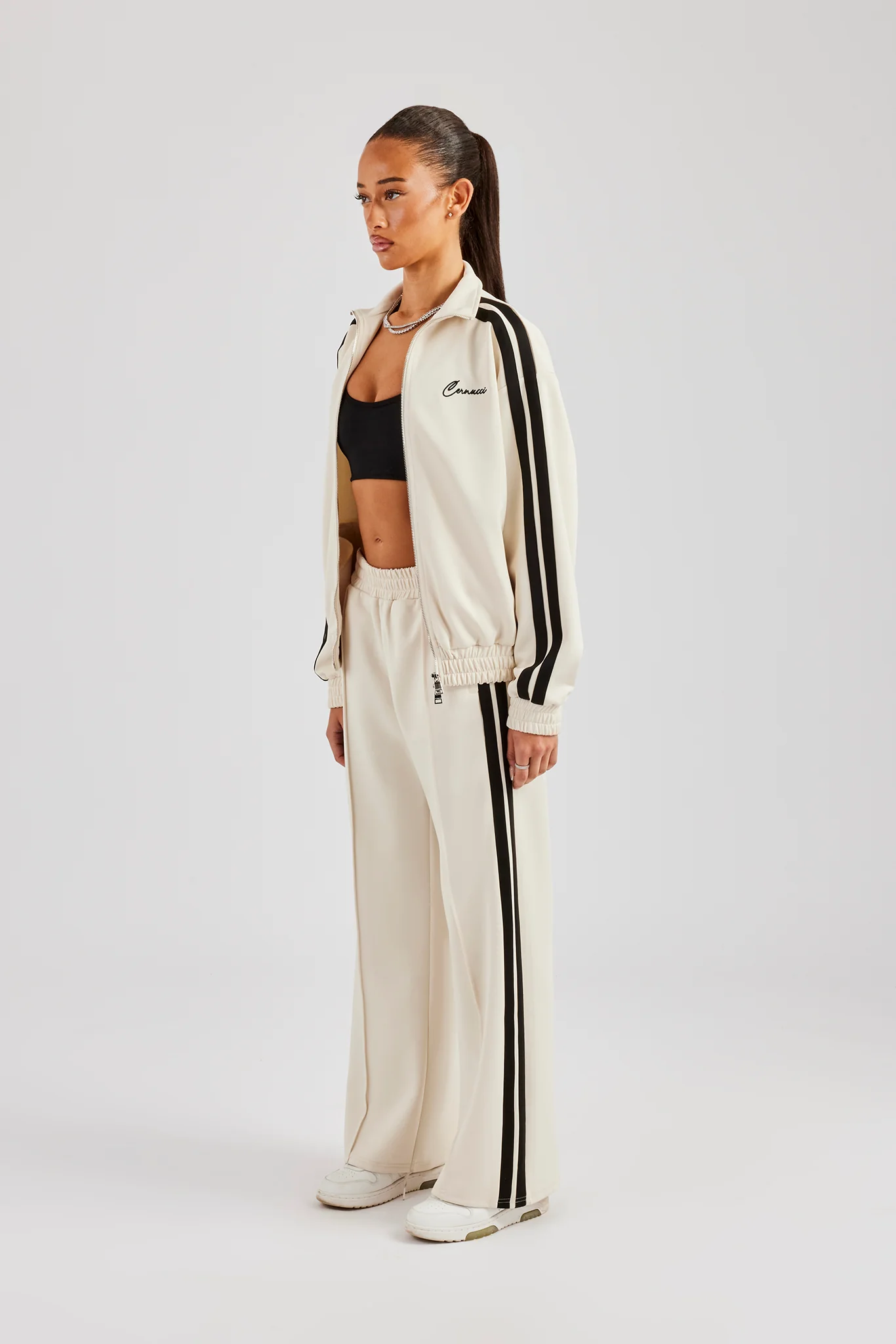 Zip Through Taping Tracksuit - Off White - Image 7